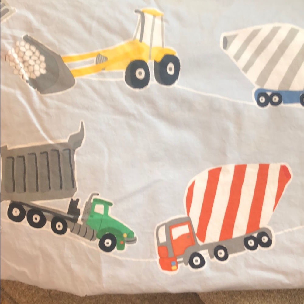 Pottery Barn Kids construction twin duvet cover